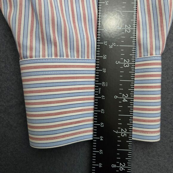 Brooks Brothers Men 34 16 Traditional Fit Striped Cotton Long Sleeve Dress Shirt - Picture 11 of 11